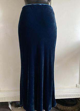 Юбка миди пан -оксамит шелк/вискоза
