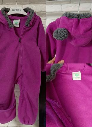 Ромпер комбинезон флисовый 6-12м 74-80см