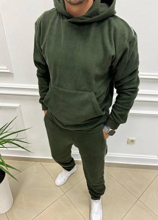 Теплий флісовий спортивний костюм худі та штани двосторонній щільний фліс туреччина🇹🇷 (дуже теплий, не кашлатится)