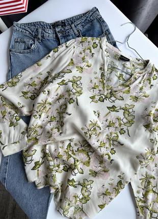 Натуральная блуза рубашка vila в размере м