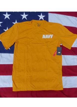Футболка военная тактическая тренировочнаяusa new balance army us navy 705 t-shirt - made in ausa, small regular