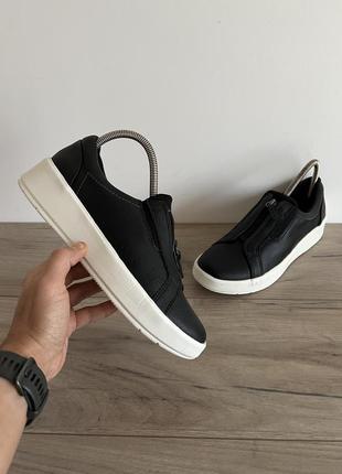 Clarks слипоны кеды кожаные оригинал