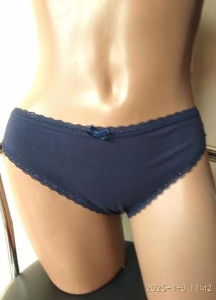 Котонові трусики з кружевом  розмір l