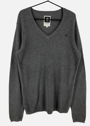Кофта свитер пуловер серый мужской бренд g-star raw