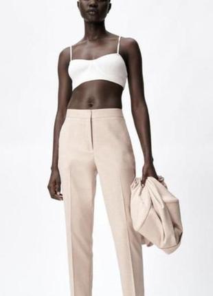 Брюки дудочки, классические женские zara