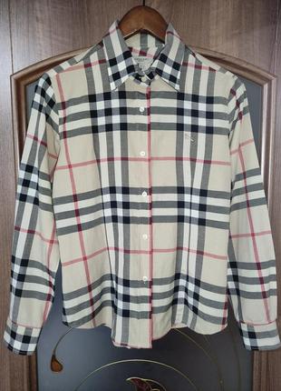Коттоновая рубашка burberry (100% хлопок)