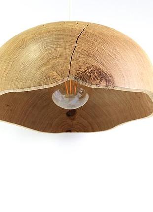 Подвесная люстра из дуба лофт стиль ручной работы, диаметр 40 см, высота 18 см (1826)