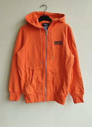 Толстовка унісекс худі s-girk-hood-zip-logo  sweat-shirt  diesel італія