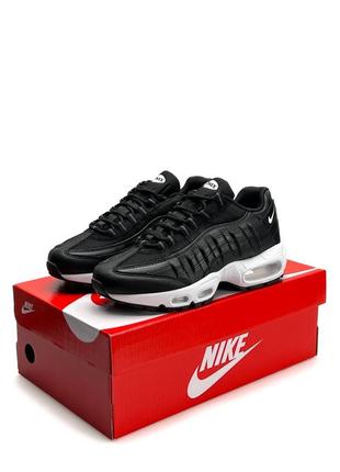 ❄️ женские кроссовки nike air max 95 black white зимние ❄️