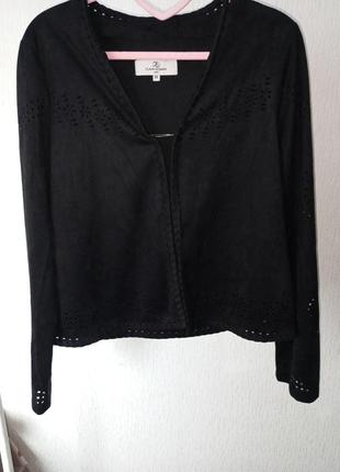 Піджак накидка замш дайвінг з перфорацією