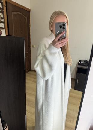Трендовый молочный кардиган альпака