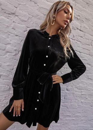 Стильное велюровое платье zara
