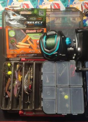 Катушка и набор на хищника + подарок