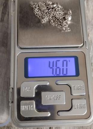 Kipring серебряное колье сердечко с крошкой бриллиантом