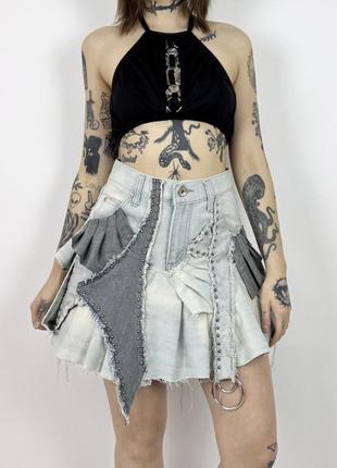 Мини юбка в стиле панк гранж dollskill