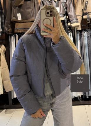 Куртка zara еко пух, тепла та якісна, дутік