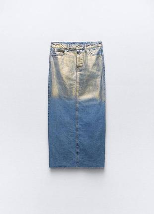 Джинсовая юбка-миди zara