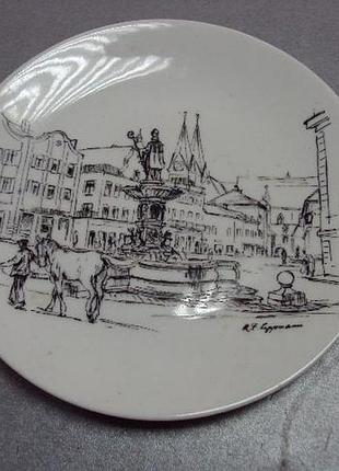 Настенная тарелка германия 1987 eichstatt marktplatz mit willibaldsbrunnen altenklnstadt №10701
