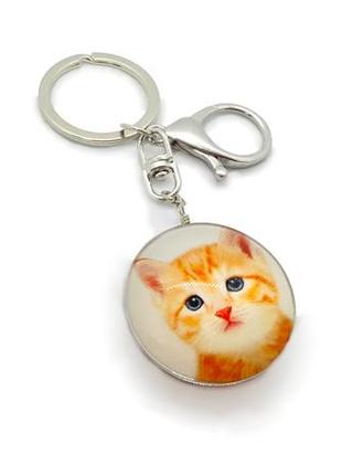 🔺🐱 брелок для ключів, сумки двосторонній з підвіскою руде кошеня