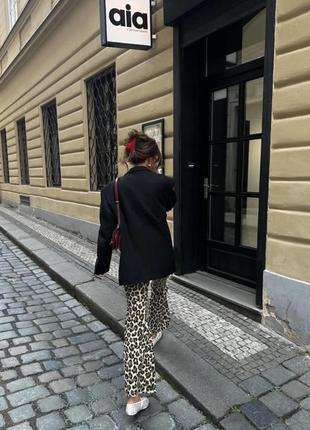 Леопардовые брюки zara 7