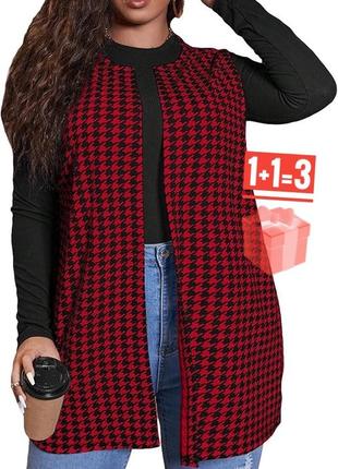 Кардиган в гусиную лапку shein 4xl