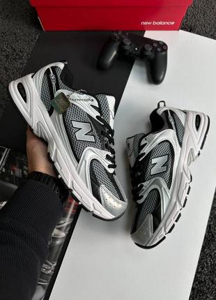👟 кроссовки new balance 530 white grey black silver premium / наложка bs👟