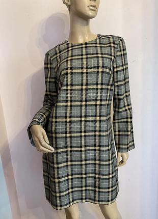 Гарне пряме плаття в клітинку/ s/ brend h& m