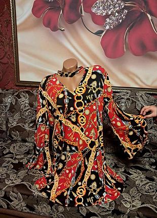 Яркая туника из микромасла.