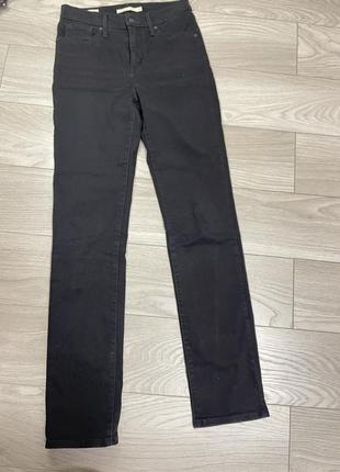 Новые женские черные джинсы штаны levi’s premium 724