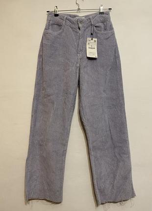 Фиолетовые вельветовые брюки zara