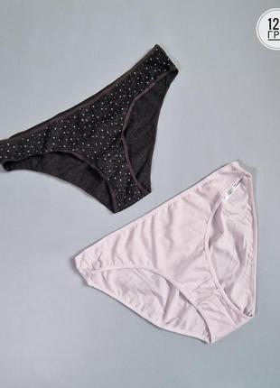 Набор натуральных хлопковых коттоновых женских трусиков слипов 40 42 l xl primark