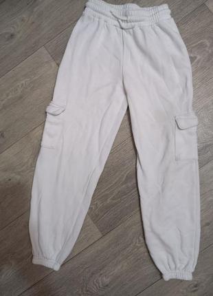 Карго спортивные штаны на флисе