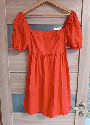 Красивое хлопковое платье мини