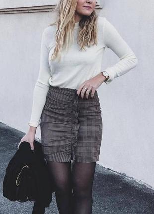 Mango картата спідниця