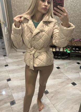 Куртка курточка пальто косуха стеганая куртка тренч