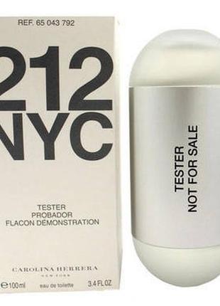 Оригинальный carolina herrera 212 100 ml tester туалетная вода