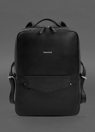 Кожаный рюкзак на молнии cooper maxi черный