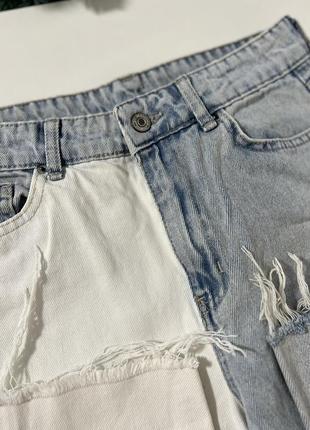 Джинсы s двухцветные