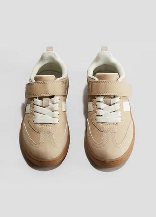 25/28/29 р h&amp;m новые фирменные базовые минималистичные кроссовки на шнурках и липучкой оригинал унисекс