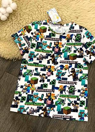 Футболка майнкрафт five stars 146р-164р