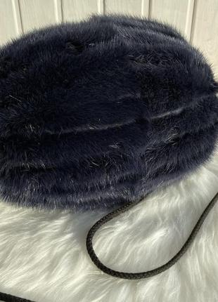 Вінтажна муфта сумка з натурального хутра норка