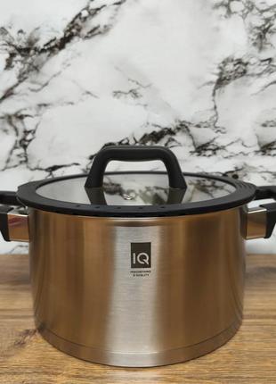 Кастрюля из нержавеющей стали iq be traditional iq-2046-22, 22 см, 4.3 л