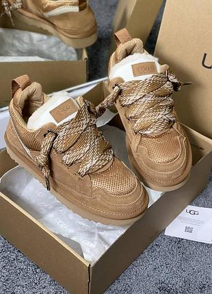 Ugg кроссовки коричневый замш