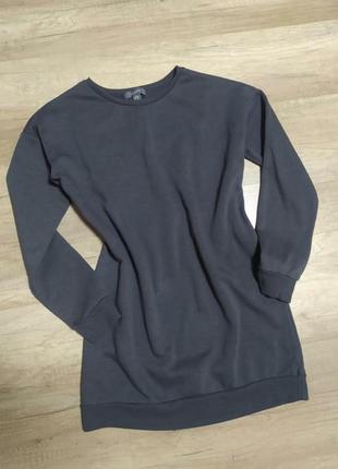 Худі кофта подовжена сірого кольору