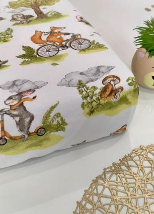 Муслиновые двухслойные простыни, простыни на резинке, размер 70*140 (арт.5916)