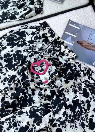 Пижама женская с брюками шелковая брюки рубашка зимняя на зиму домашний костюм черная белая голубая розовая9 фото