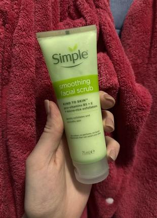 Скраб від simple smoothing facial scrub