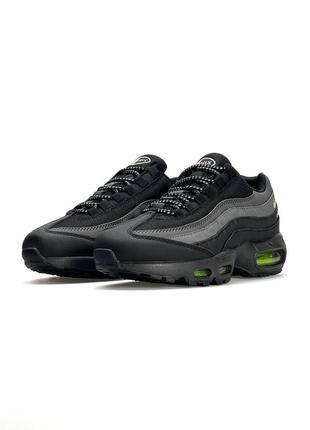 Мужские кроссовки nike air max 95 black grey green