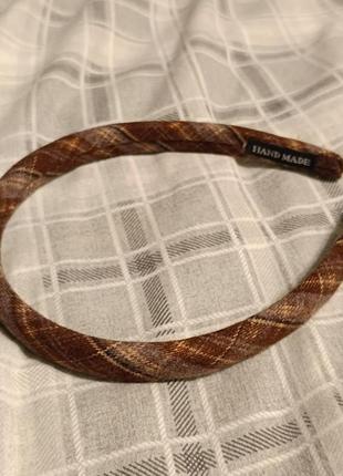 Обруч тканевий коричневий