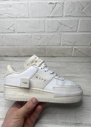 Крутые белые кроссовки nike air force type 1 white - takeshoes